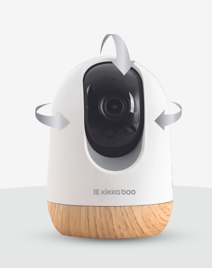Achieve extensive coverage of your nursery with the camera’s ability to pan 180 degrees horizontally and tilt vertically. This dynamic range allows you to monitor your baby with no blind spots, ensuring you can see every corner of the room from the app, no matter where you are.