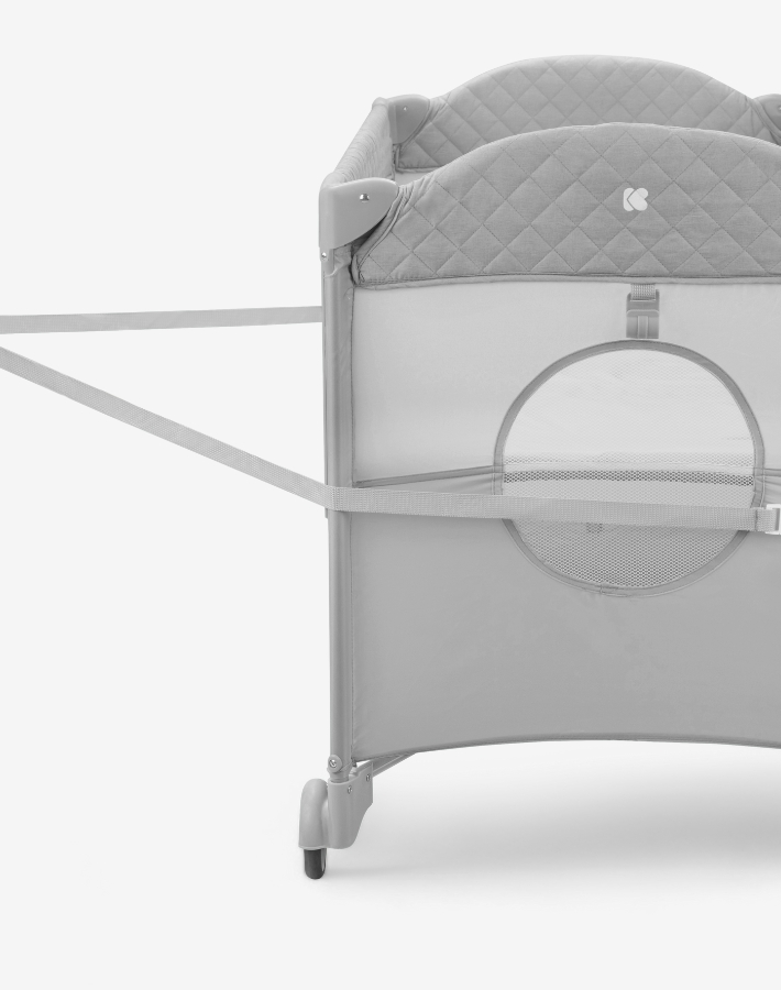 Enhance safety and convenience with an additional strap that securely attaches the cot to your bed, keeping your baby close and secure throughout the night.