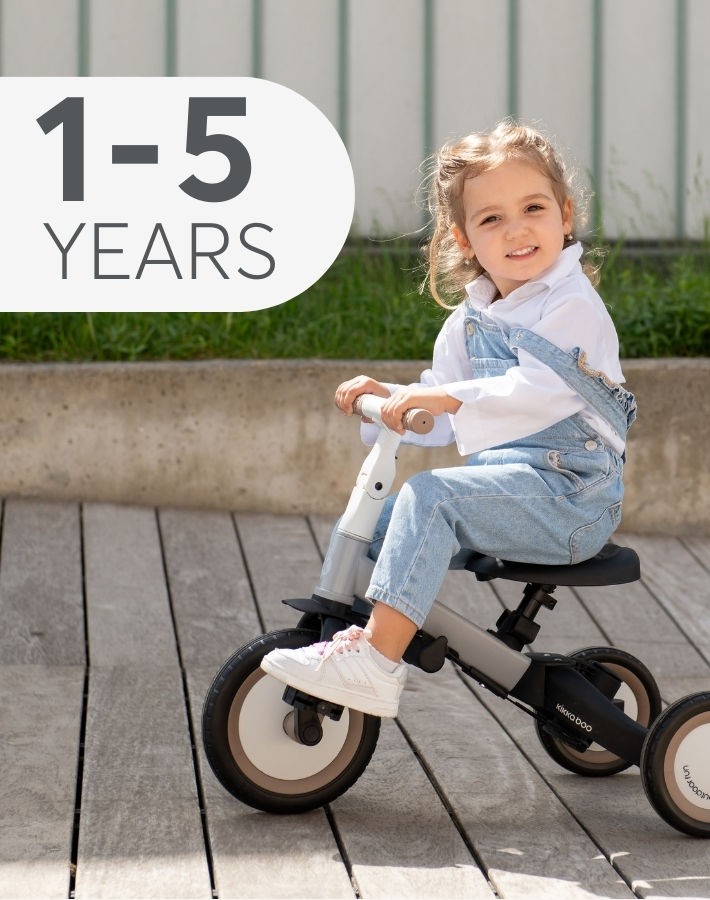 Проектиран да расте заедно с детето, FLIP може да се използва по 5 различни начина в зависимост от възрастта и способностите на детето, което го прави дълготрайно допълнение към приключенията ви на открито.