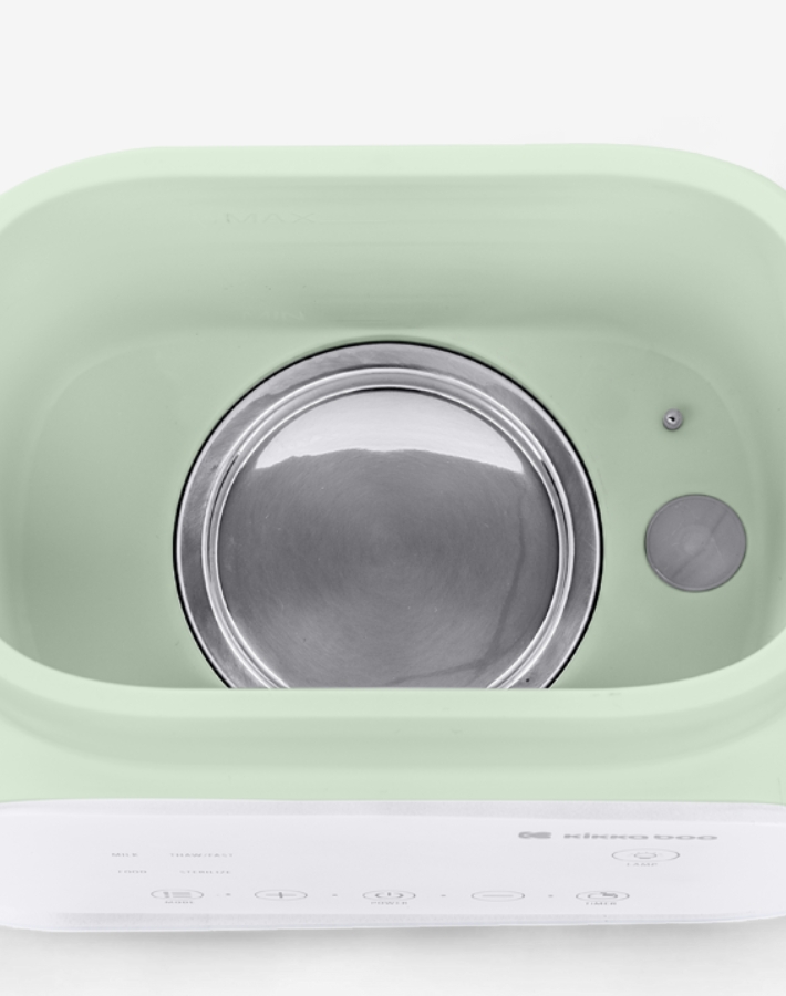 Изработен от висококачествена нагревателна основа от неръждаема стомана 304, нашият нагревател не съдържа BPA и е напълно в съответствие с директивите на ЕС, като осигурява безопасно приготвяне на бебешката храна.