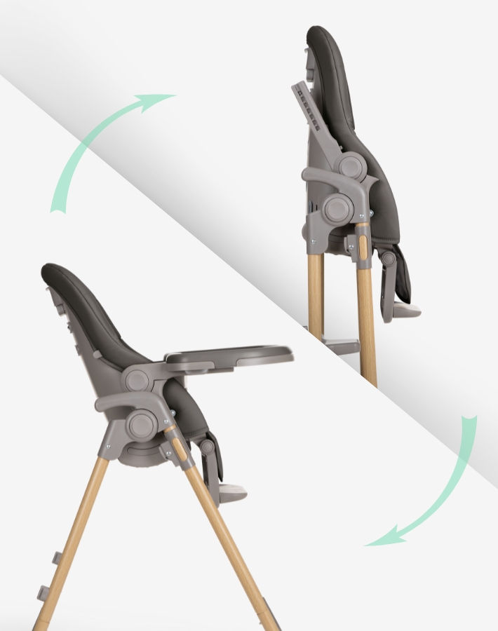 Need more space? OLIVE folds down in a snap and includes handy carrying handles. Whether you’re setting up for dinner or storing it away, it’s as easy as fold, carry, go.