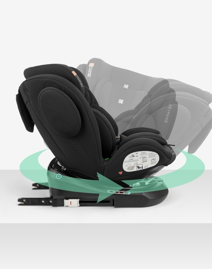 The 360° rotation capability of the car seat makes it easier to place and secure your child in the car, reducing the difficulties associated with traditional car seats.