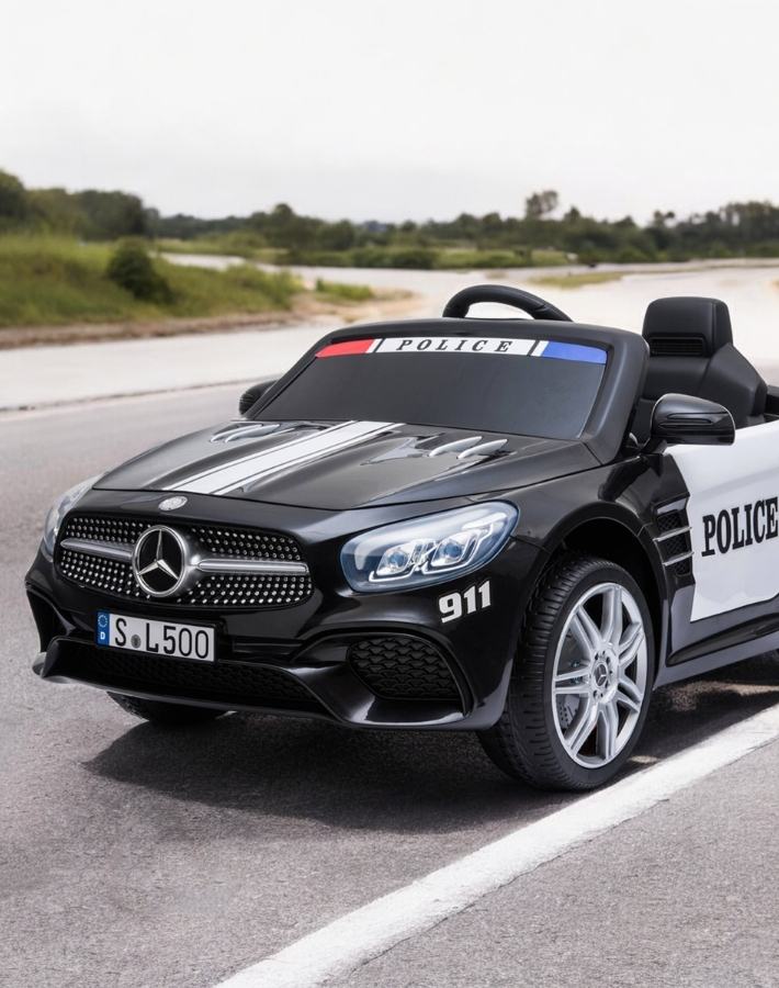 С автентични елементи на полицейски автомобил, включително алармени светлини и звуци, този автомобил предлага реалистично и завладяващо преживяване за вашето дете.