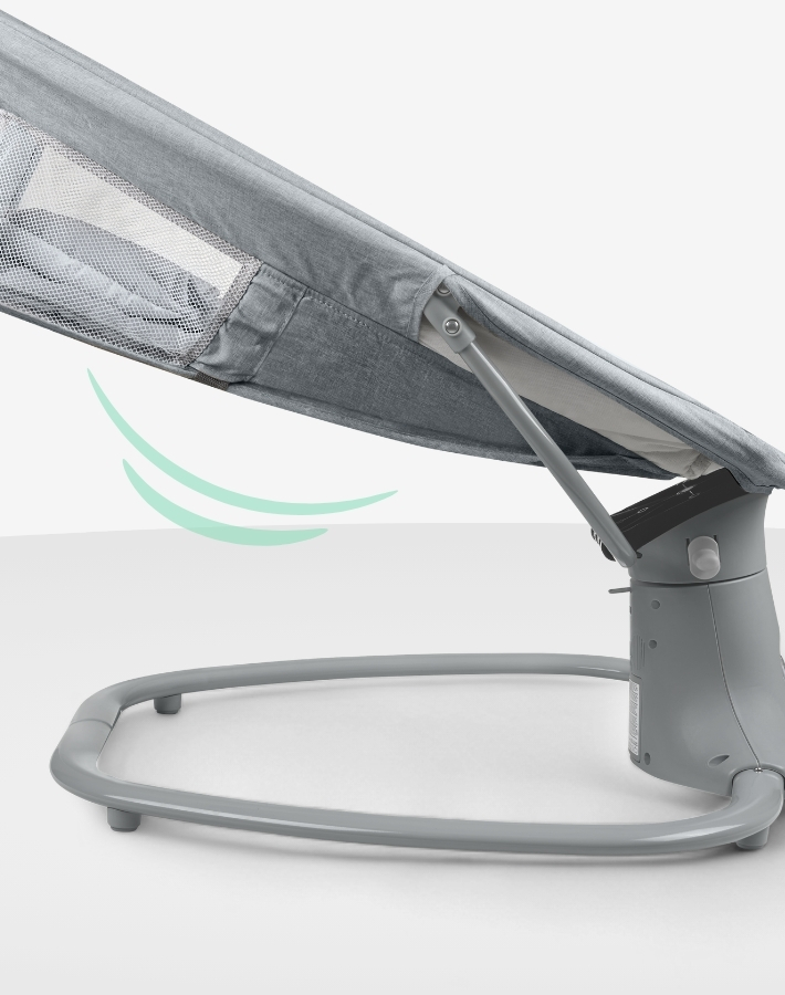 Създайте комфорт на бебето си с помощта на регулируемите позиции на облегалката. Мрежестите части на седалката ще му осигурят оптимален въздушен поток, докато се люлее.