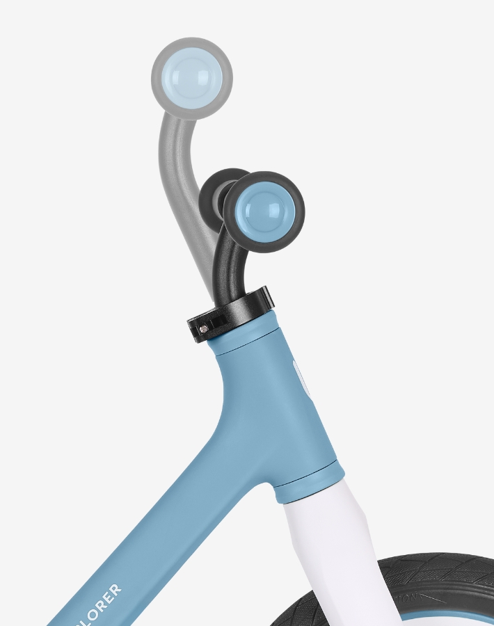 Възможността за регулиране височината на кормилото позволява лесно адаптиране на XPLORER спрямо ръста на детето, за оптимален комфорт на всяка възраст.