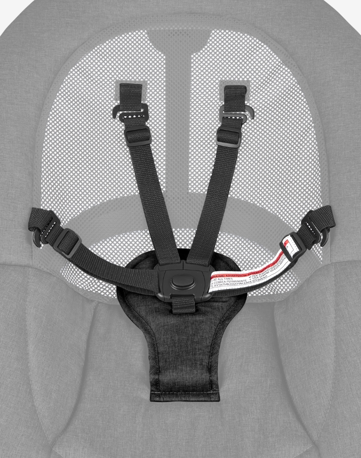 The 5-point harness system keeps your little one safely secured at all times. Designed for peace of mind during every swing.