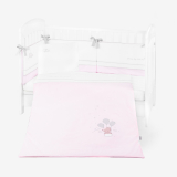 Бебешки спален комплект с бродерия 6 части 70/140 Dream Big Pink