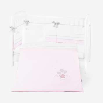 Бебешки спален комплект с бродерия 6 части 70/140 Dream Big Pink