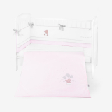 Бебешки спален комплект с бродерия 2 части EU style 60/120 Dream Big Pink